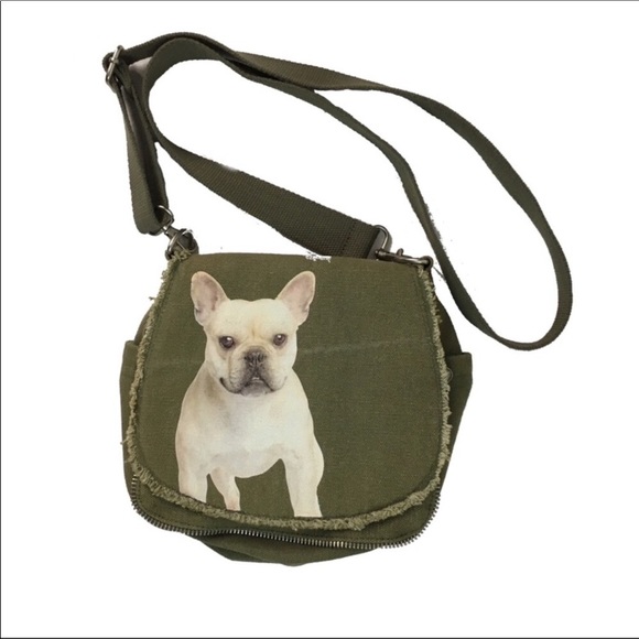 Fuzzy Nation Bags Fuzzy Nation French Bulldog Crossbody Purse Green Poshmark